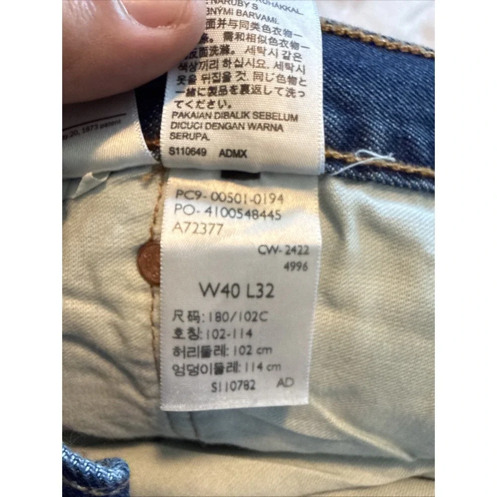 Levi's Men's 501 Original Fit Jeans Straight Leg Button Fly 100% Cotton 40x32